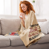 This Is My Book Reading Blanket - Personalized Blanket