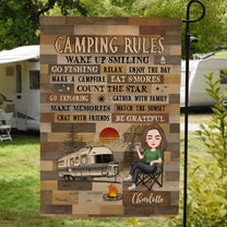 This Is My Camping Rules - Personalized Flag