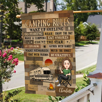 This Is My Camping Rules - Personalized Flag