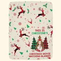 This Is My Christmas Movie Watching Blanket - Personalized Blanket