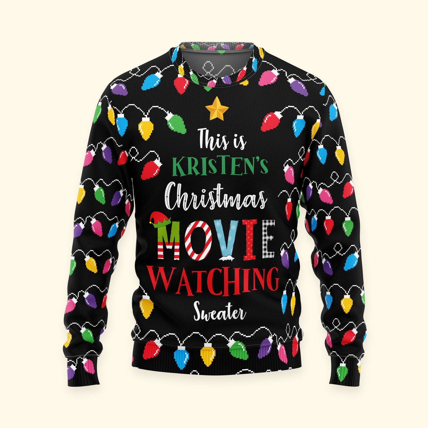 This Is My Christmas Movie Watching Ugly Sweater - Personalized Ugly Sweater