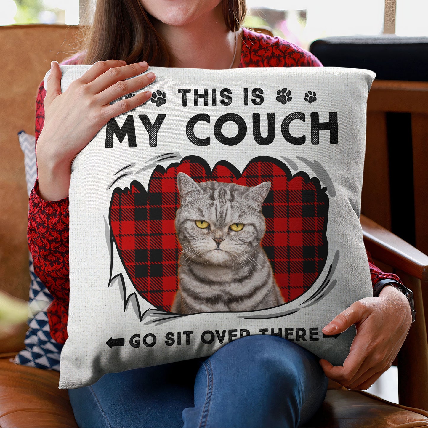 This Is My Couch - Personalized Photo Pillow (Insert Included)