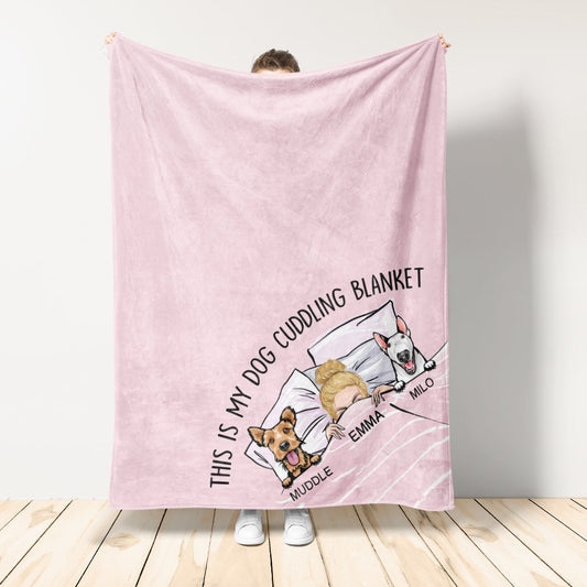 This Is My Dog Cuddling Blanket - Personalized Blanket - Birthday Gift For Dog Lovers, Dog Mom