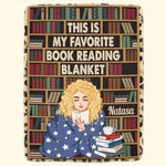 This Is My Favorite Book Reading Blanket - Personalized Blanket