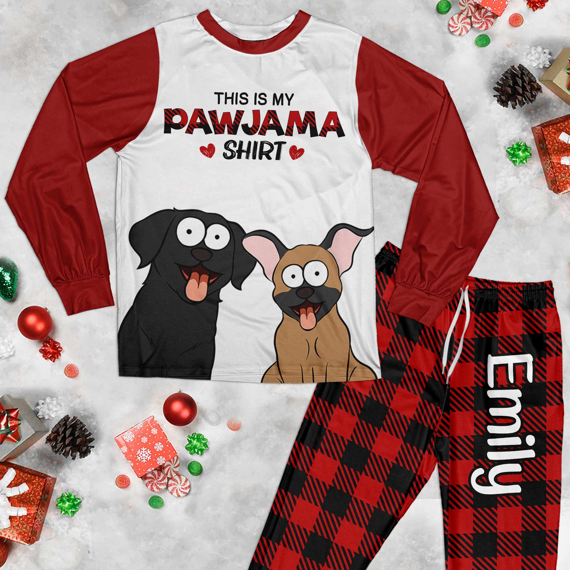 This Is My Pawjama Shirt - New Version - Personalized Pajama Set