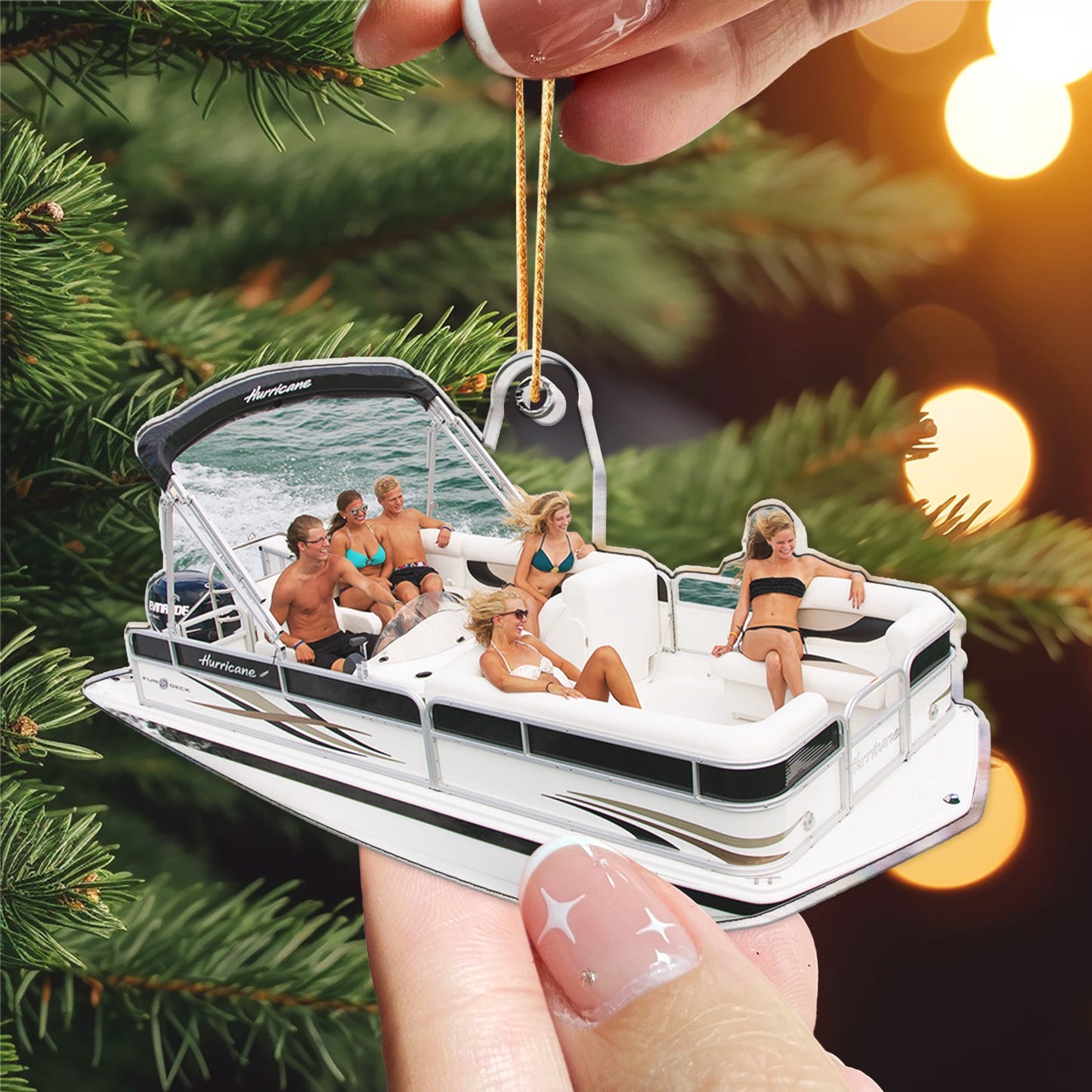 This Is My Pontoon Boat - Personalized Acrylic Photo Ornament