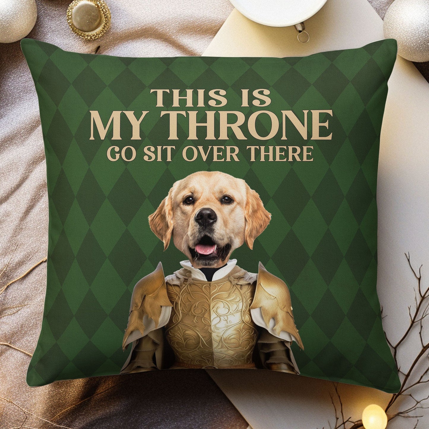 This Is My Throne - Personalized Photo Pillow (Insert Included)