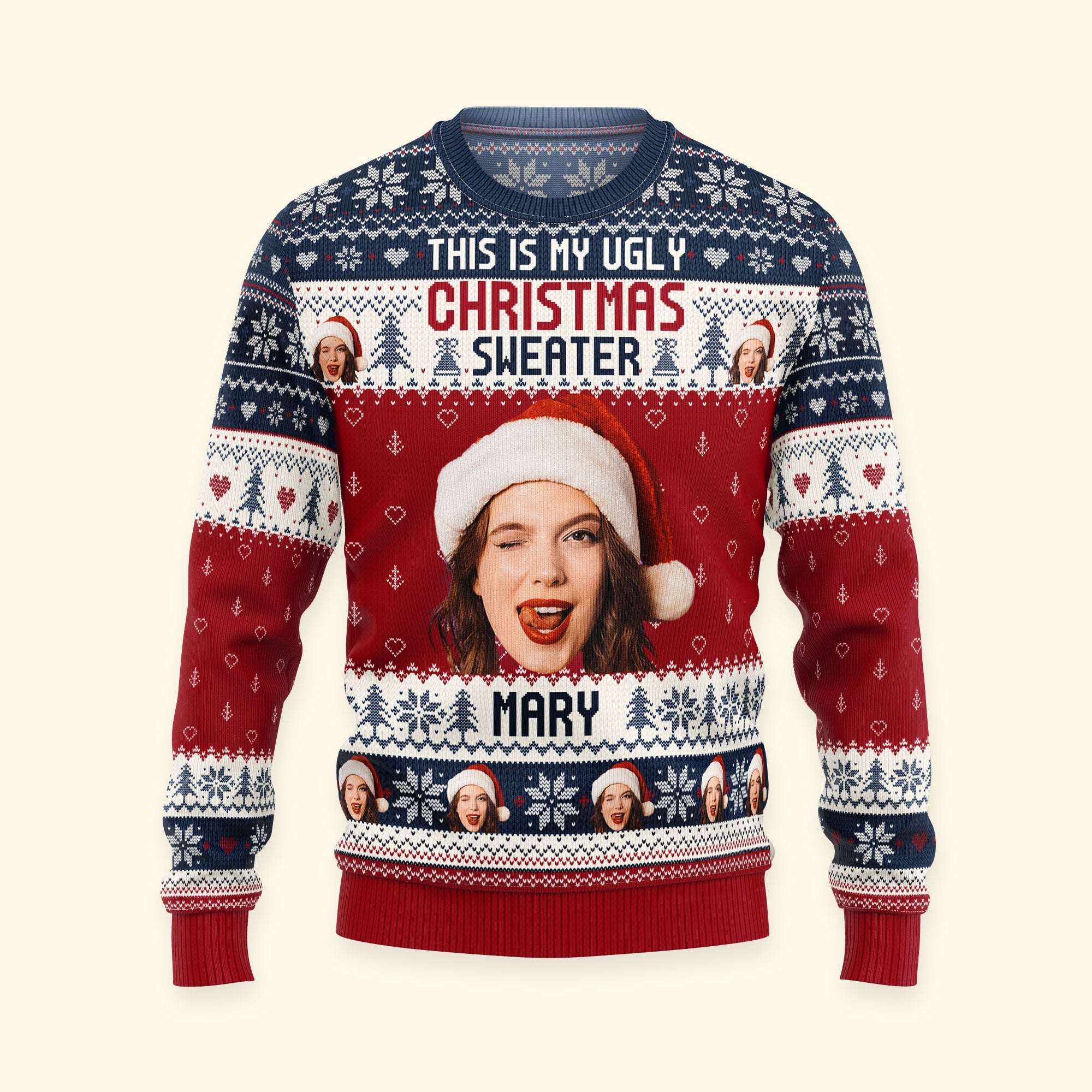 This Is My Ugly Christmas Sweater New Version - Personalized Photo Ugly Sweater