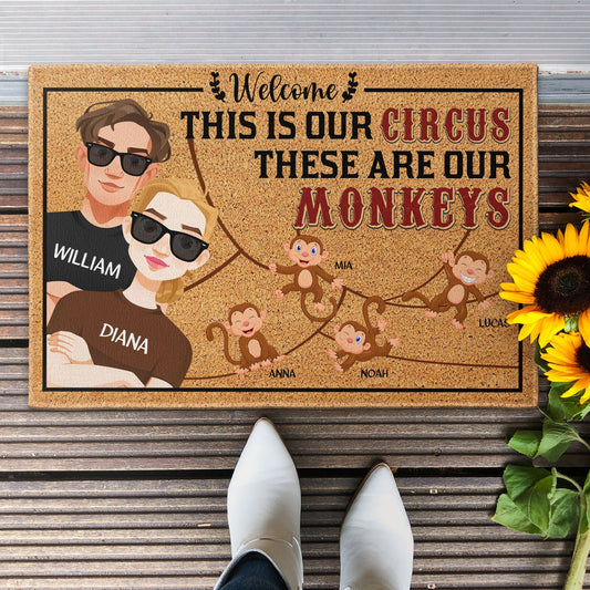 This Is Our Circus - Personalized Doormat