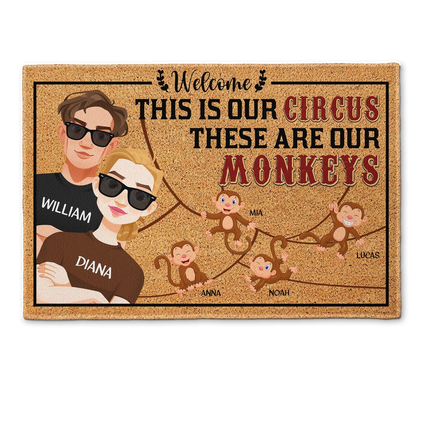 This Is Our Circus - Personalized Doormat