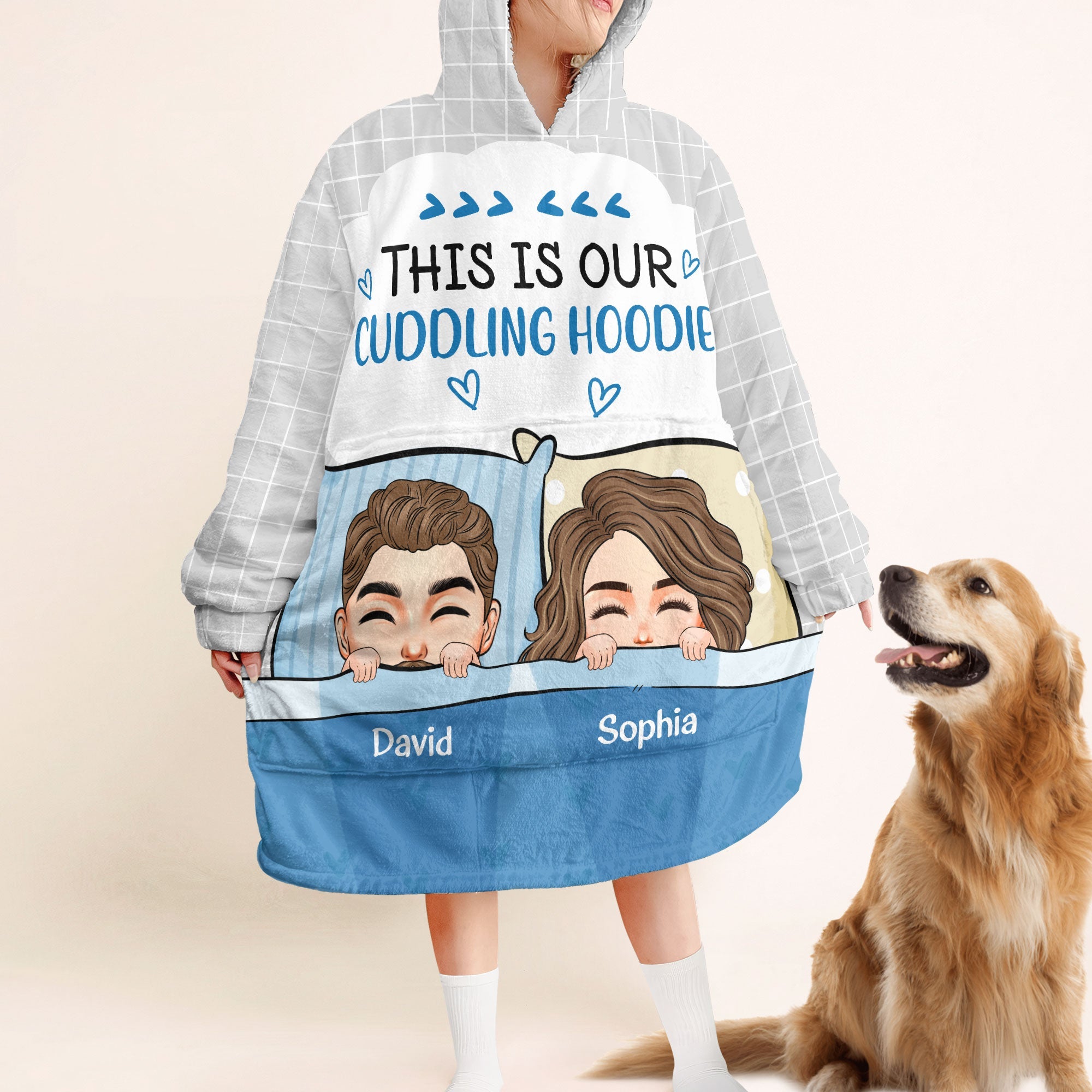 This Is Our Cuddling Hoodie - Personalized Oversized Blanket Hoodie