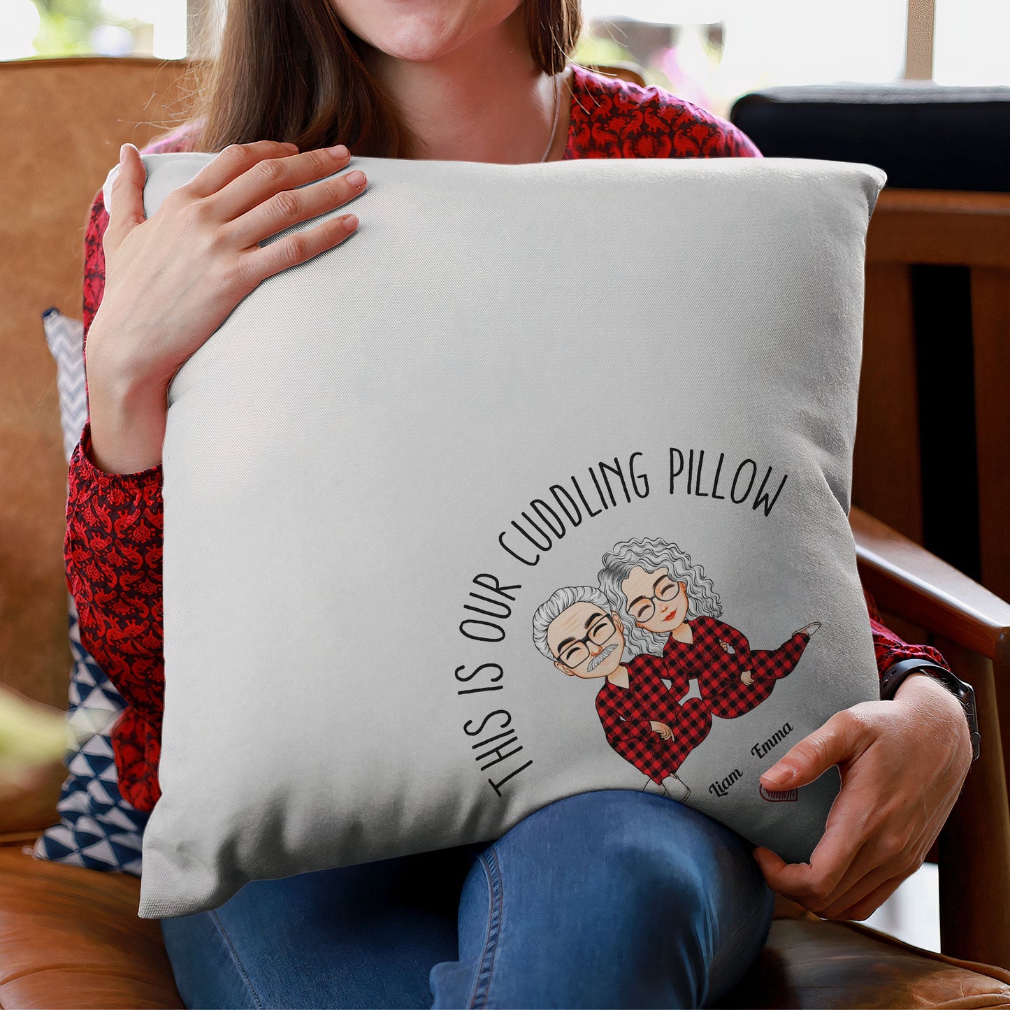 This Is Our Cuddling Pillow - Personalized Pillow (Insert Included) - Anniversary, Valentine, Christmas, New Year Gift For Husband, Wife, Lover, Boyfriend, Girlfriend