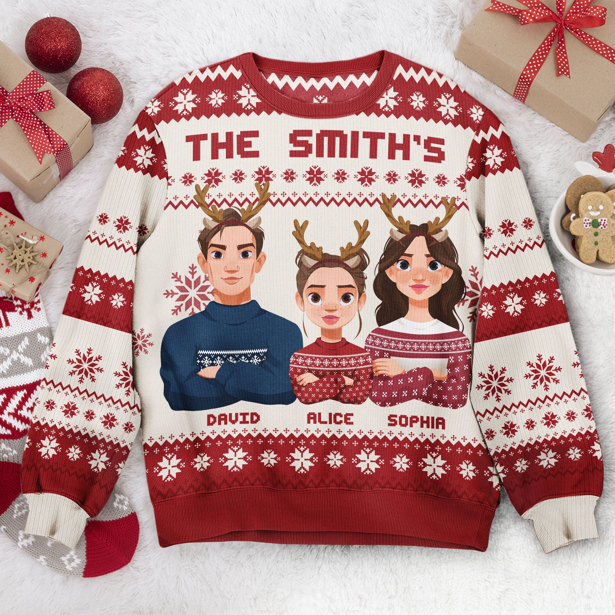 This Is Our Family - Personalized Ugly Sweater