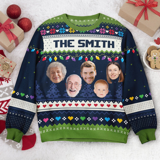 The Family - Personalized Photo Ugly Sweater