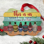 This Is Us A Little Bit Crazy - Personalized Aluminum Ornament - Christmas Gift Family Ornament For Besties, Siblings