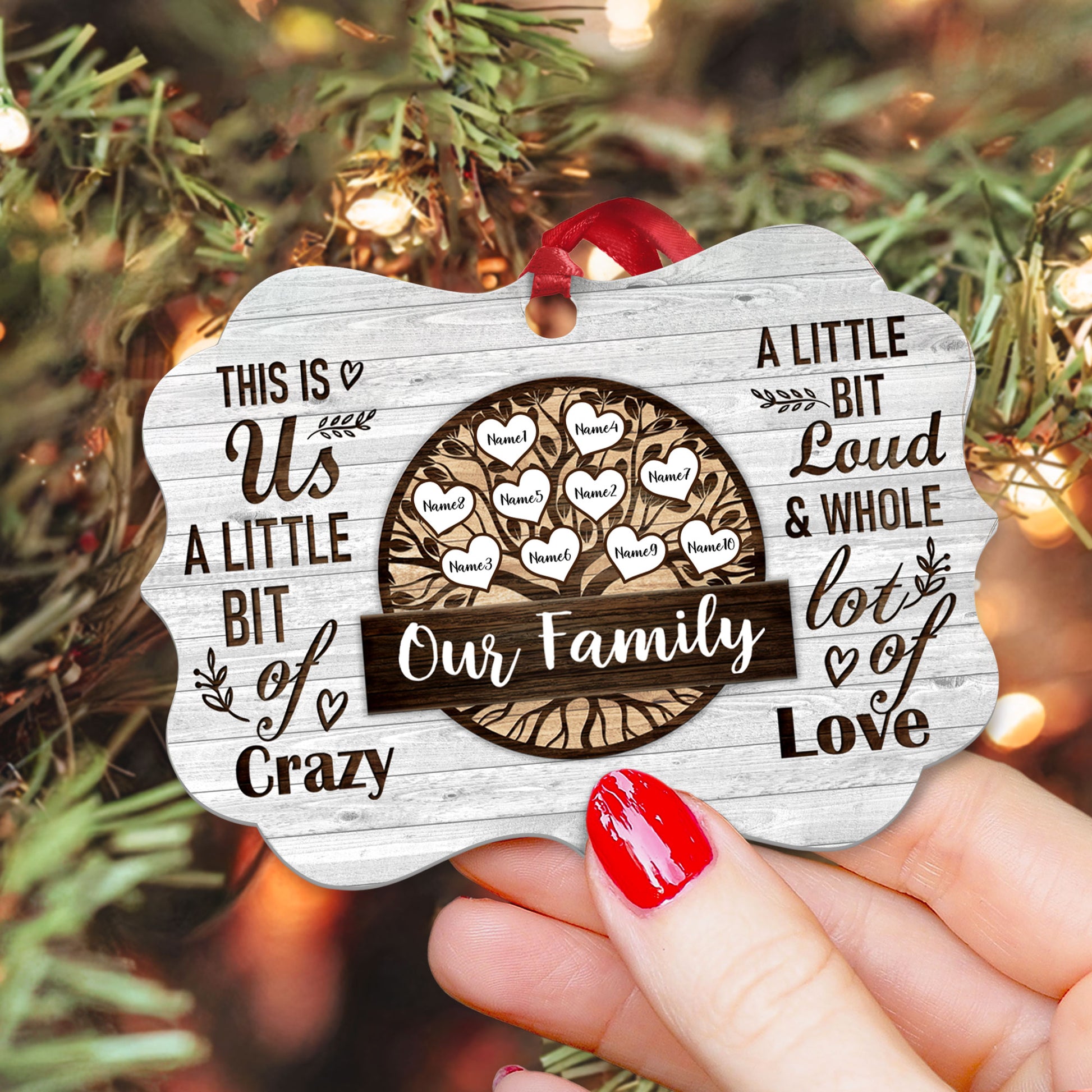 A Whole Lot Of Love - Personalized Aluminum Ornament - Christmas Gift –  Macorner