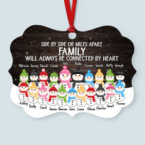 This Is Us A Whole Lot Of Love - Personalized Aluminum Ornament - Snowman Family
