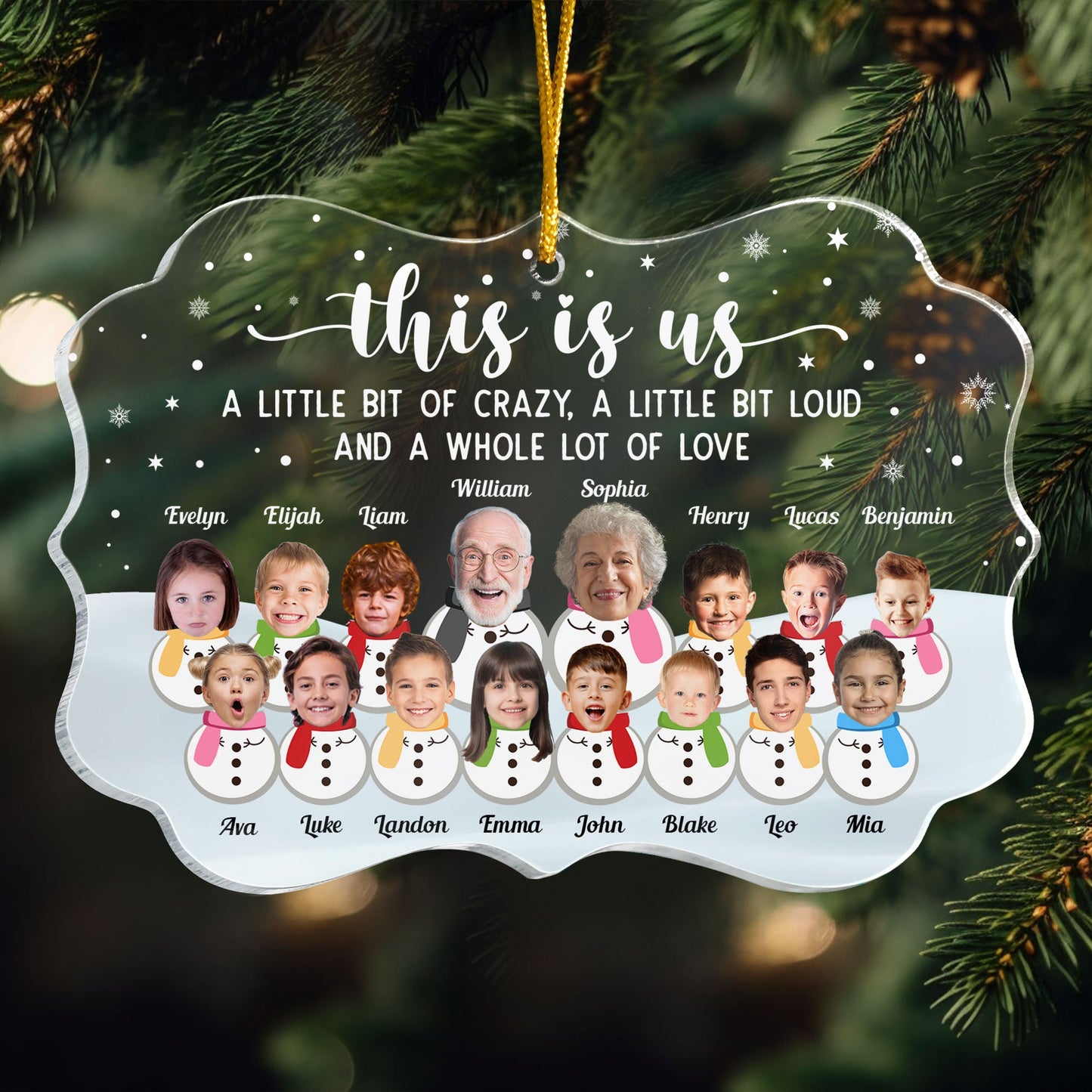 This Is Us A Whole Lot Of Love - Personalized Photo Acrylic Ornament