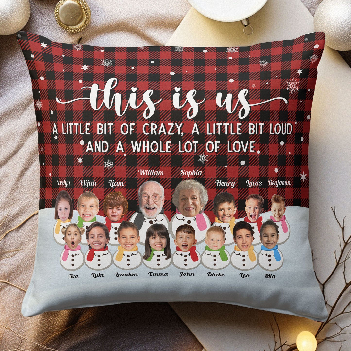 This Is Us A Whole Lot Of Love - Personalized Photo Pillow (Insert Included)