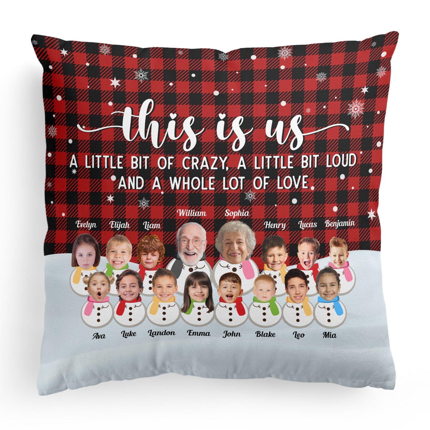 This Is Us A Whole Lot Of Love - Personalized Photo Pillow (Insert Included)