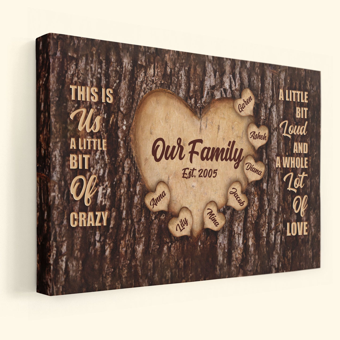 This Is Us A Whole Lot Of Love - Personalized Poster/Wrapped Canvas - Home Décor Gift For Family Members, Parents, Grandparents