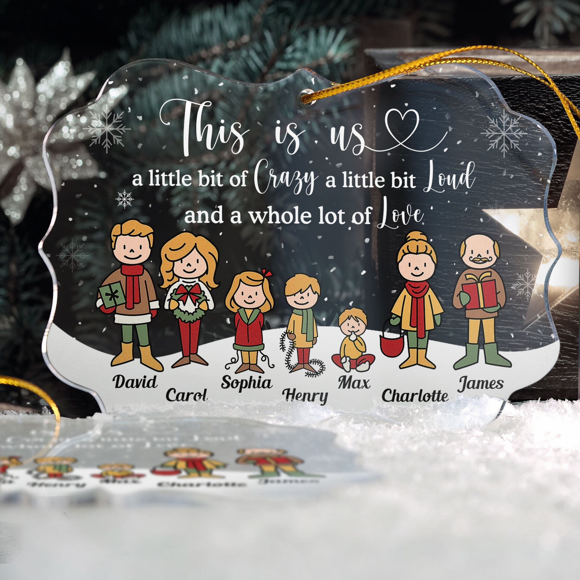 This Is Us - Personalized Acrylic Ornament - Christmas, New Year Gift For Dad, Mom, Kids, Family Member 