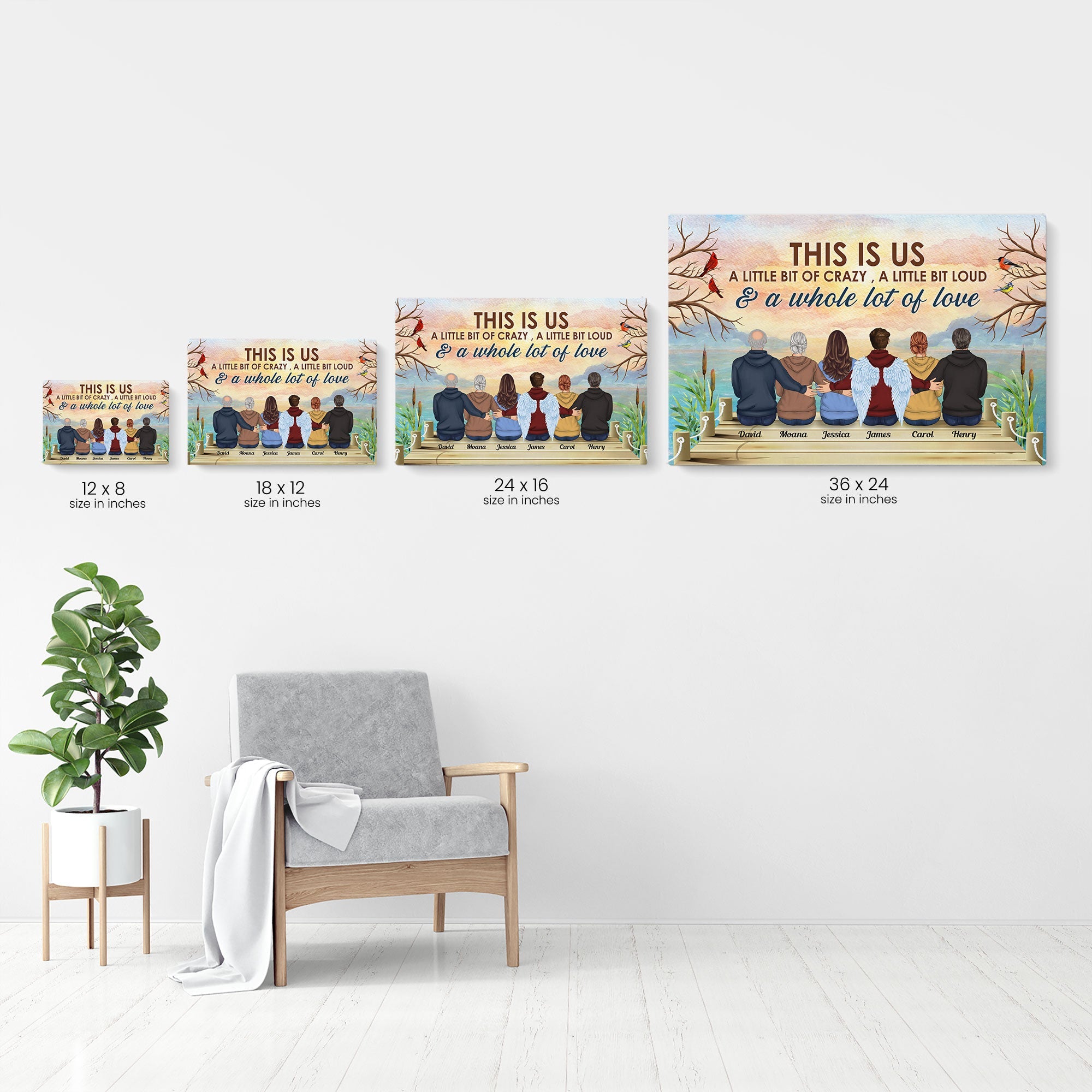 This Is Us - Personalized Poster/Wrapped Canvas - Memorial Gift For Family Members