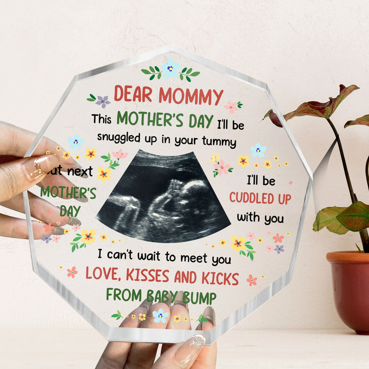 This Mother's Day I'll Be Snuggled Up In Tummy - Personalized Acrylic Photo Plaque