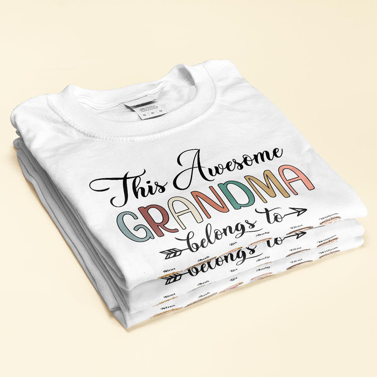 This Awesome Grandma - Personalized Shirt - Birthday, Loving Gift For Grandma, Nana, Gigi