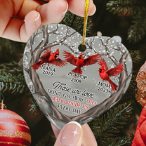 Those We Love Don't Go Away - Personalized Heart Shaped Ceramic Ornament