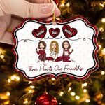 Three Hearts One Friendship - Personalized Aluminum Ornament