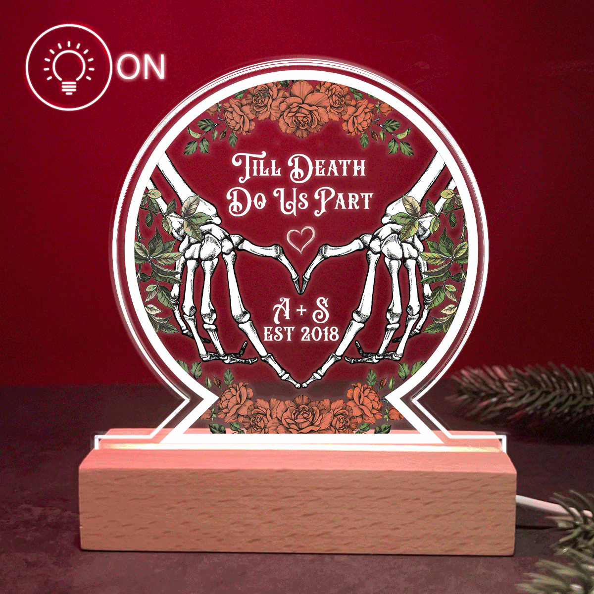 Till Death Do Us Apart - Personalized LED Light