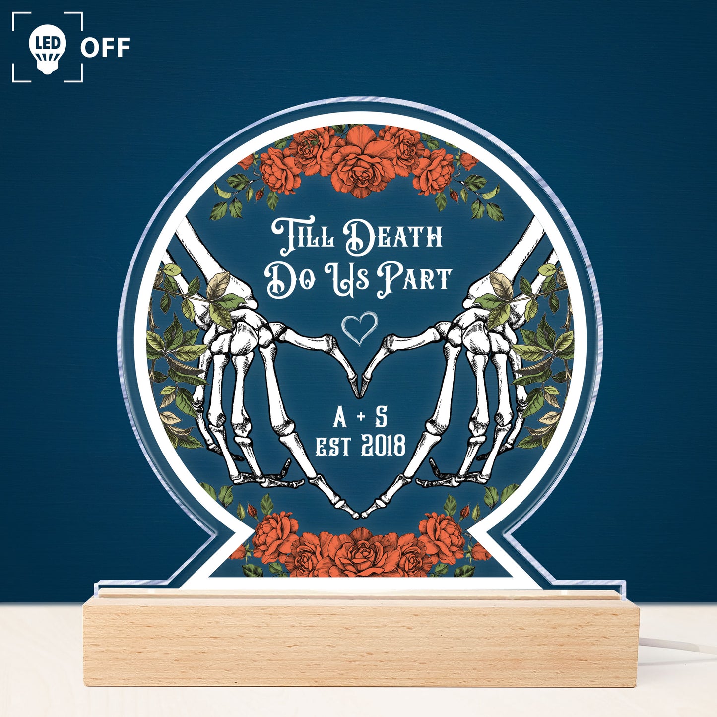 Till Death Do Us Apart - Personalized LED Light