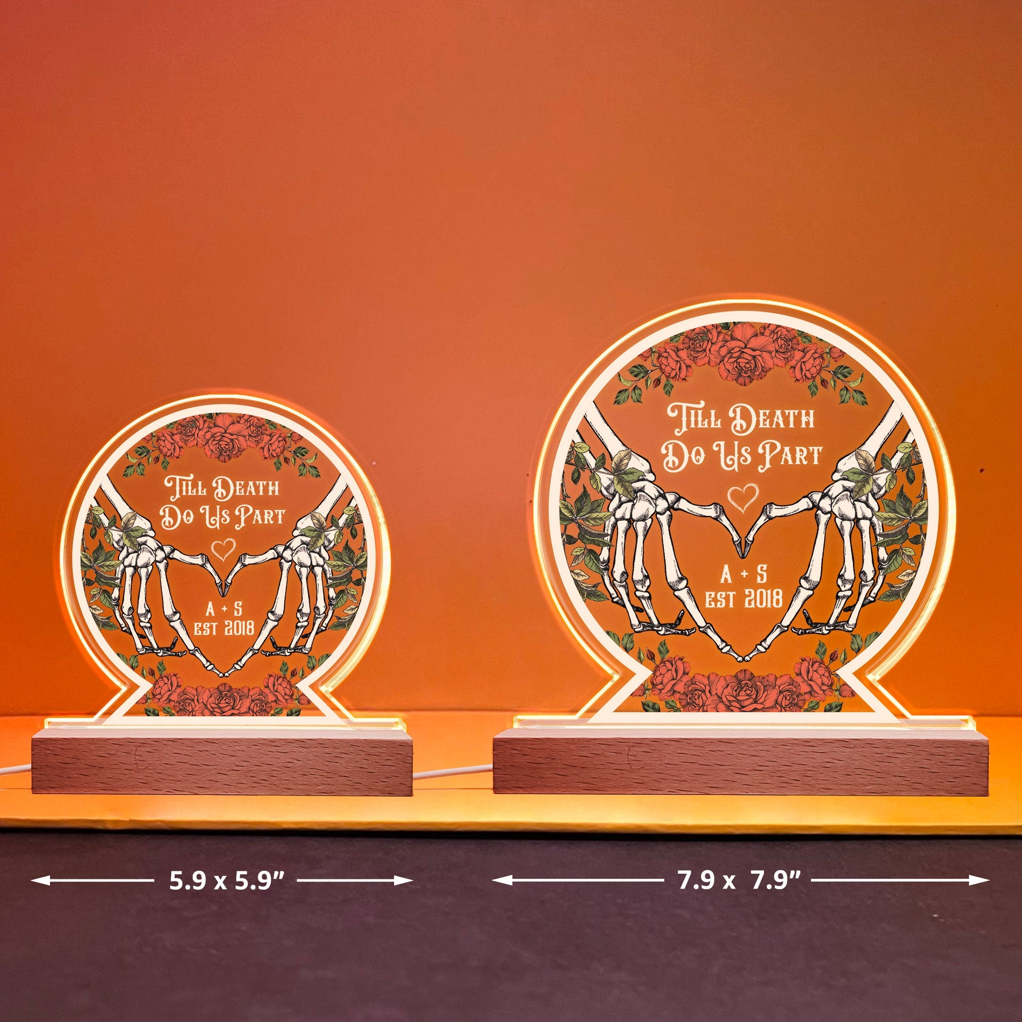 Till Death Do Us Apart - Personalized LED Light