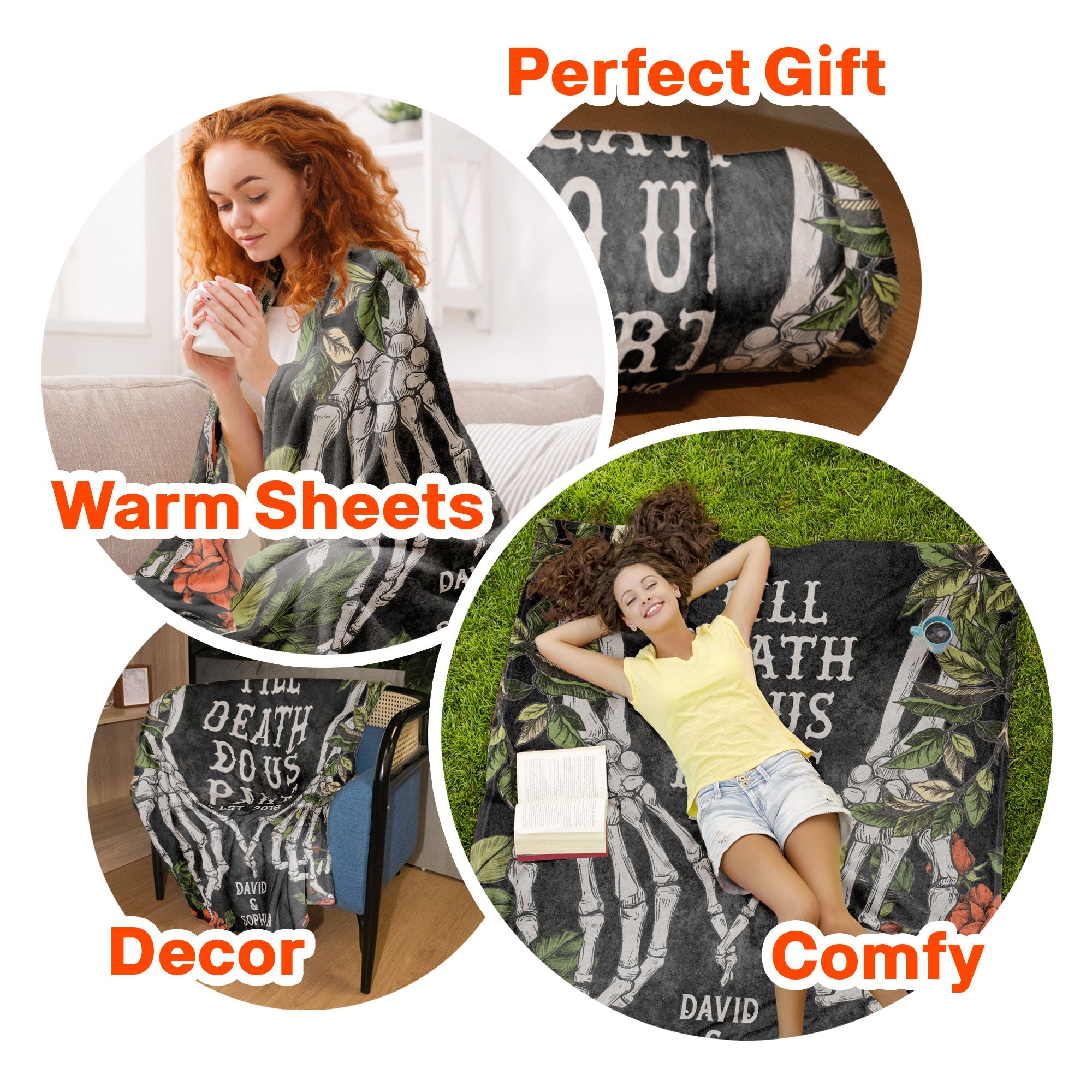 Till Death Do Us Part - Personalized Couple Blanket