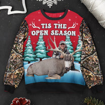 Tis The Season Gifts For Hunting Lovers Hunters - Personalized Photo Ugly Sweater