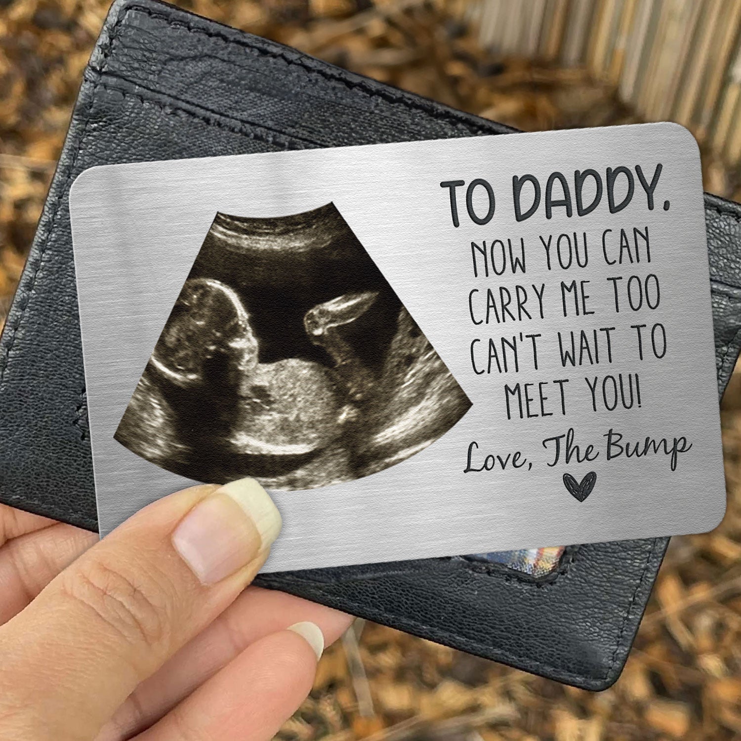 To Daddy Now You Can Carry Me Too From Bump - Personalized Photo Alumi ...