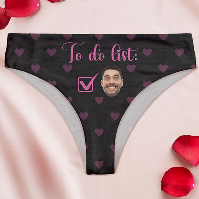 To Do List - Personalized Photo Women's Low-waisted Brief