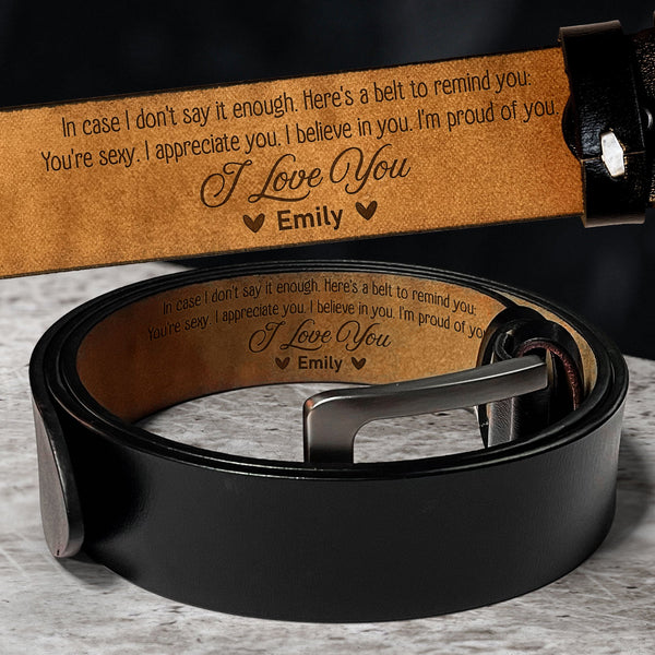 personalized belt for him