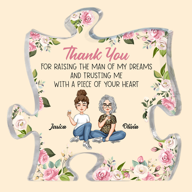 To Mother-In-Law Thank You From Daughter-In-Law - Personalized Puzzle Piece Acrylic Plaque