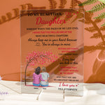 To My Beautiful Daughter I Love You Till Eternity - Personalized Acrylic Plaque