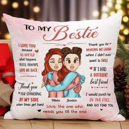 To My Bestie - Personalized Pillow (Insert Included)