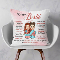 To My Bestie - Personalized Pillow (Insert Included)