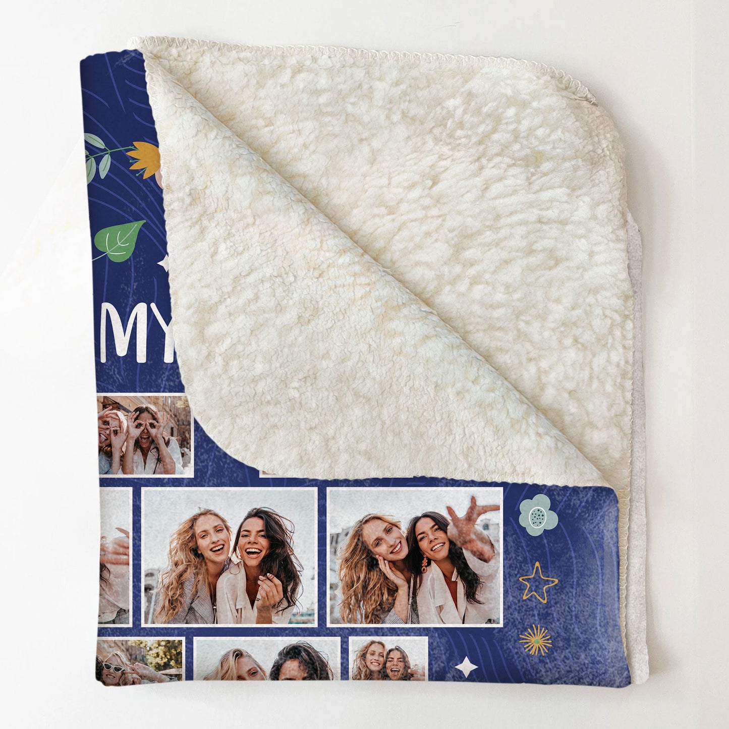 To My Bestie Think Of This Blanket As A Hug From Me - Personlized Photo Blanket