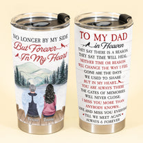 To My Dad In Heaven - Personalized Tumbler - Memorial Gift For Family, Daughter, Son, - Remembrance Tumbler