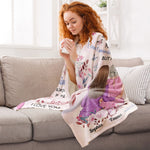 To My Daughter I Love You Forever And Always - Personalized Blanket