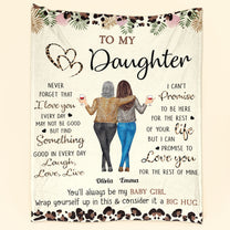 To My Daughter I Love You From Mom - Personalized Daughter Blanket