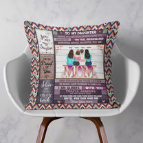 To My Daughter I Love You - Personalized Pillow (Insert Included)