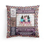 To My Daughter I Love You - Personalized Pillow (Insert Included)