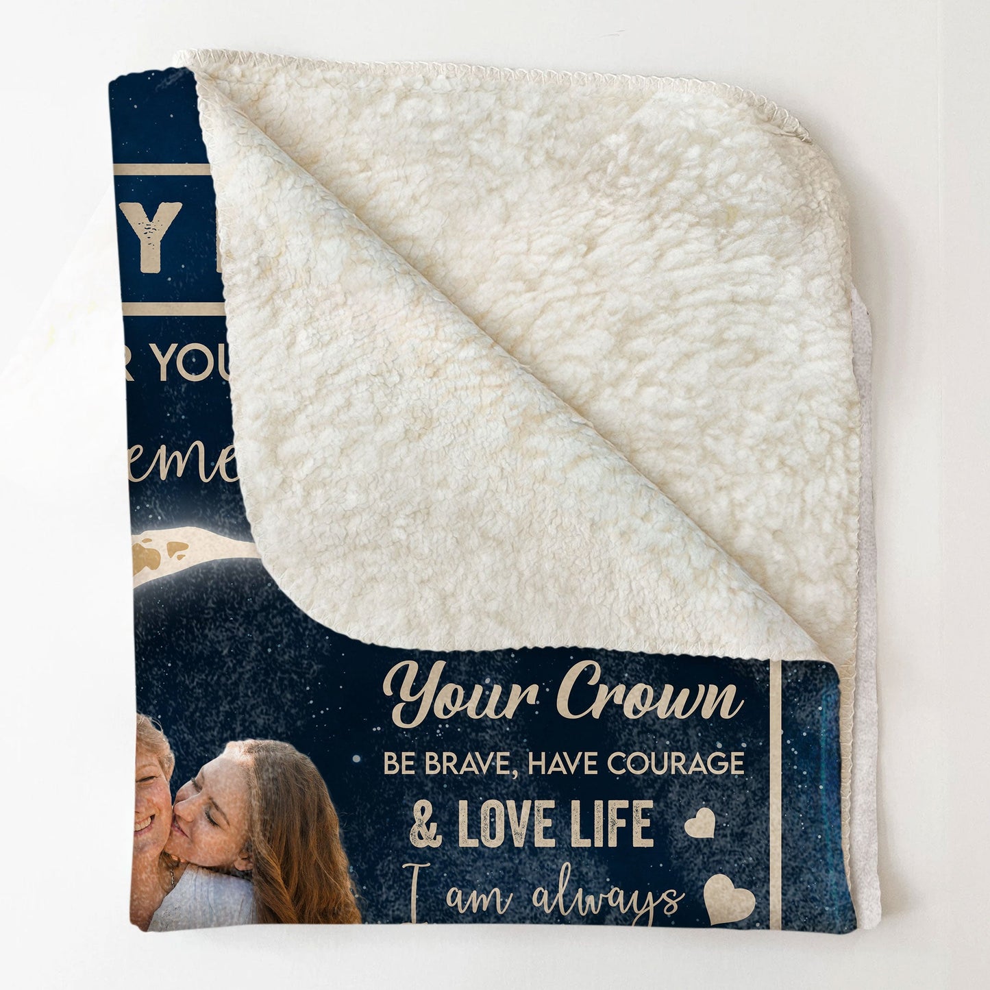 To My Daughter I Love You You'll Always Be My Little Girl - Personalized Photo Blanket